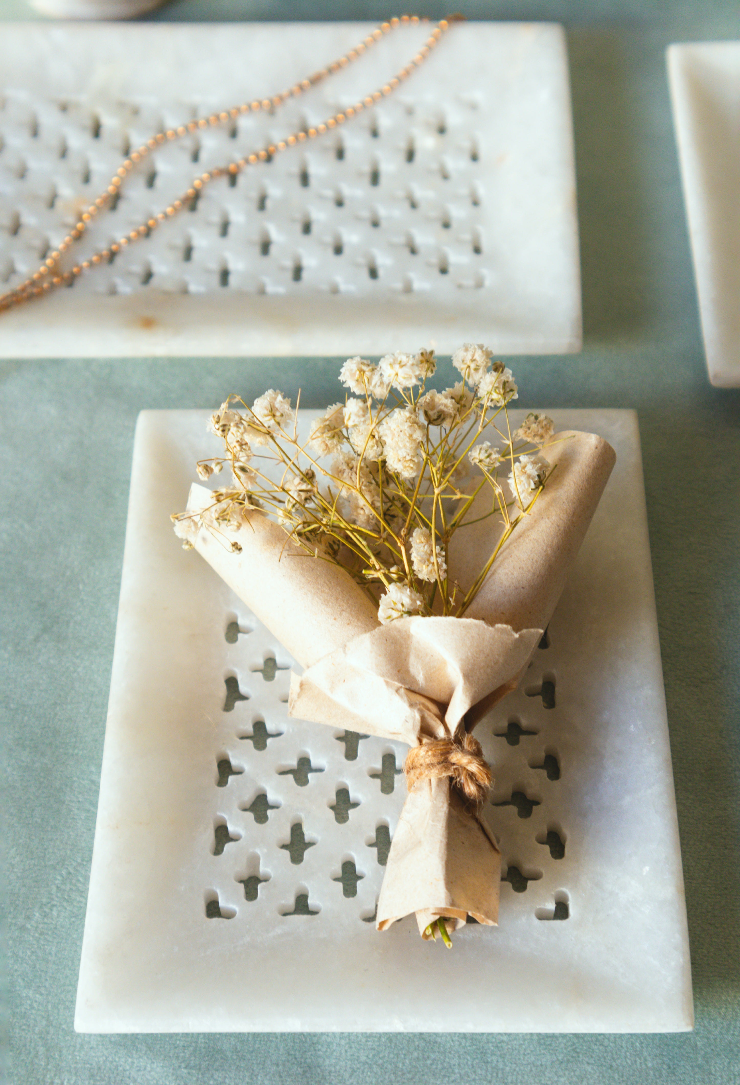 Marble Jali Tray